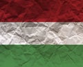 Hungary Crumpled paper Textured Flag -