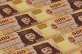 Hungarian forints banknotes background. 500 HUF Royalty Free Stock Photo