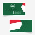 Hungary Flag Business Card, standard size 90x50 mm business card template