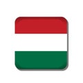Hungary flag  button icon isolated on white background Royalty Free Stock Photo