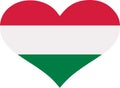 Hungary flag heart