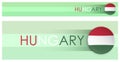 Hungary flag horizontal web banner in modern neomorphism style. Webpage Hungarian country header Royalty Free Stock Photo
