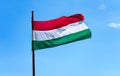 Hungary flag on the mast Royalty Free Stock Photo