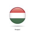 Hungary flag - round glossy