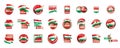 Hungary flag, vector illustration on a white background