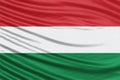 Hungary Flag Wave Close Up, national flag Royalty Free Stock Photo