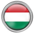 Hungary Glass Web Button Royalty Free Stock Photo
