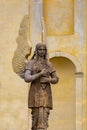 Religious angel statue at a Medieval Catholic church.