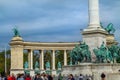 Heroes Square in the center of Budapest. Hungary monuments of architecture