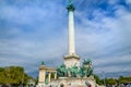 Heroes Square in the center of Budapest. Hungary monuments of architecture