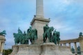 Heroes Square in the center of Budapest. Hungary monuments of architecture