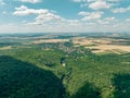 Hungary - Nagyborzsony NagybÃÂ¶rzsÃÂ¶ny - Borzsony hills BÃÂ¶rzsÃÂ¶ny hills and around the forest from drone view Royalty Free Stock Photo