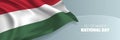 Hungary national day vector banner, greeting card