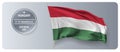 Hungary national day vector banner, greeting card.