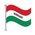 Hungary patriotic flag isolated icon