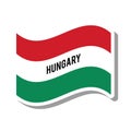 Hungary patriotic flag isolated icon