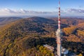 Hungary - Pecs TV tower with Mecsek hills Royalty Free Stock Photo