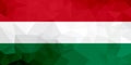 Hungary polygonal flag. Mosaic modern background. Geometric design