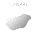 Hungary polygonal vector map.