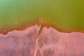 Hungary - red mud storage from drone view Royalty Free Stock Photo