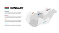 Hungary vector map infographic template. Slide presentation. Global business marketing concept. Color Europe country Royalty Free Stock Photo