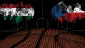 Hungary vs Czech Republic Basketball, smoke flag