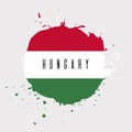 Hungary watercolor vector national country flag icon