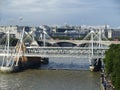 Hungerford Bridge and Golden Jubilee Footbridges Royalty Free Stock Photo