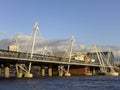 Hungerford bridge in London Royalty Free Stock Photo