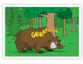 Bear in the woods growling Royalty Free Stock Photo