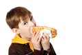 Hungry boy Royalty Free Stock Photo