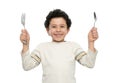 Hungry Boy Royalty Free Stock Photo