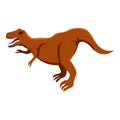 Hungry dino icon, isometric style