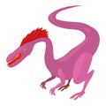 Hungry dinosaur icon, cartoon style Royalty Free Stock Photo