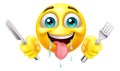 Hungry Drooling Face Emoji Emoticon Cartoon Icon Royalty Free Stock Photo