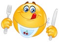 Hungry emoticon Royalty Free Stock Photo
