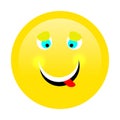 Hungry emoticon with white background.