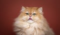 hungry fluffy kitty licking lips Royalty Free Stock Photo