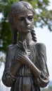 Hungry girl bronze monument of memorial to Victims of Famine