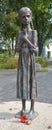 Hungry girl bronze monument of memorial to Victims of Famine