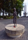 Hungry girl bronze monument of memorial to Victims of Famine