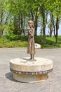 Hungry girl bronze monument of memorial to Victims of Famine, Kyiv