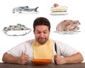 Hungry man Royalty Free Stock Photo