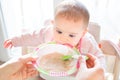 Hungry newborn weaning feed food habit