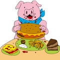 Hungry Pig Royalty Free Stock Photo