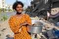 Hungry Streetside Teenager Royalty Free Stock Photo