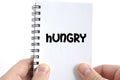 Hungry text concept Royalty Free Stock Photo