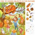 Hungry thief. Find 10 hidden objects