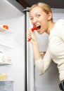 Hungry woman Royalty Free Stock Photo