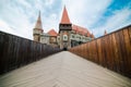 Huniazi Castle view from the bridge Royalty Free Stock Photo